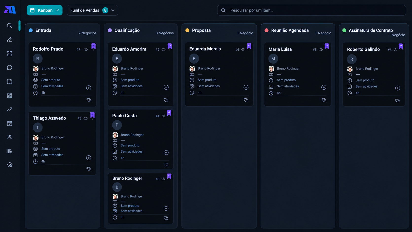 MultiAtend visualização kanban de tickets e atendimentos